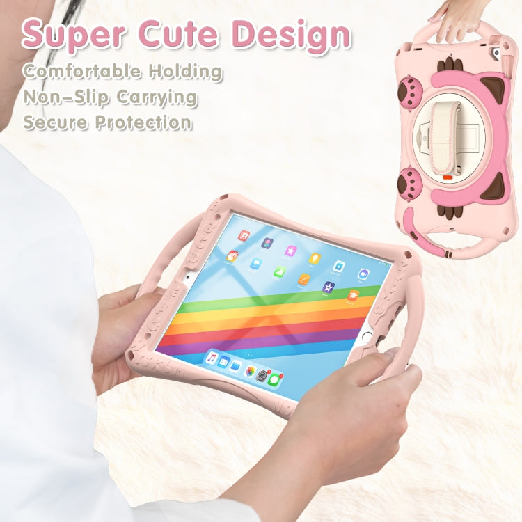 Étui de protection antichoc en EVA pour enfants, motif chat mignon, avec support, bandoulière et poignée, pour iPad 10.2 2021/2020/2019/Pro 10.5/Air 10.5