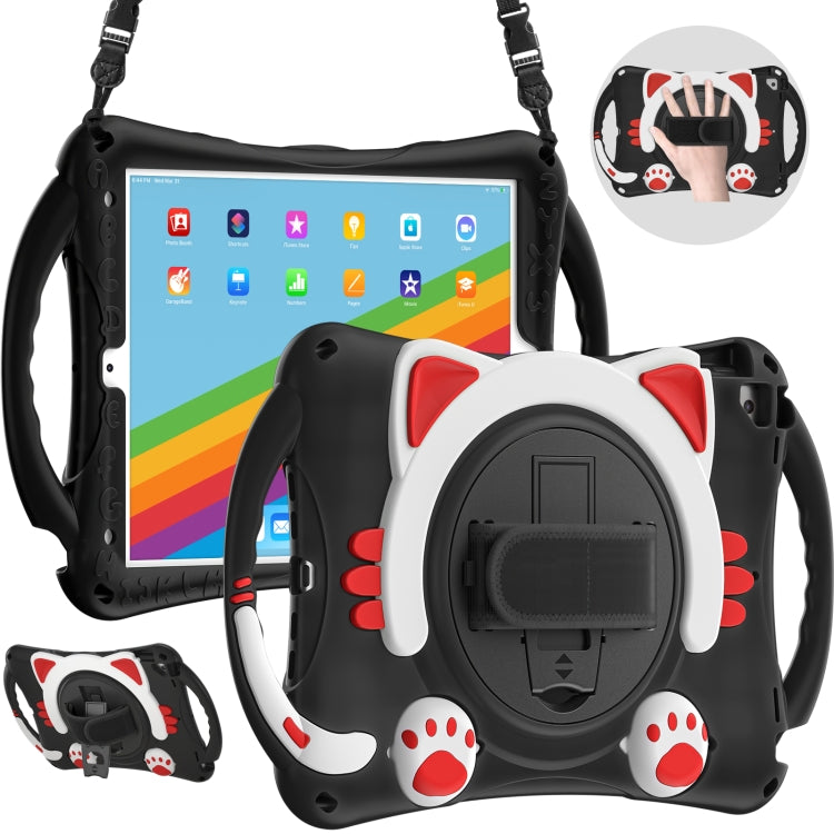 Étui de protection antichoc en EVA pour enfants, motif chat mignon, avec support, bandoulière et poignée, pour iPad 10.2 2021/2020/2019/Pro 10.5/Air 10.5