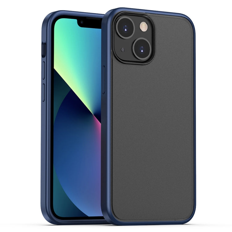 Skin Feel Frosted PC + TPU Shockproof Case with Color Button, For iPhone 13 mini, For iPhone 13, For iPhone 13 Pro, For iPhone 13 Pro Max