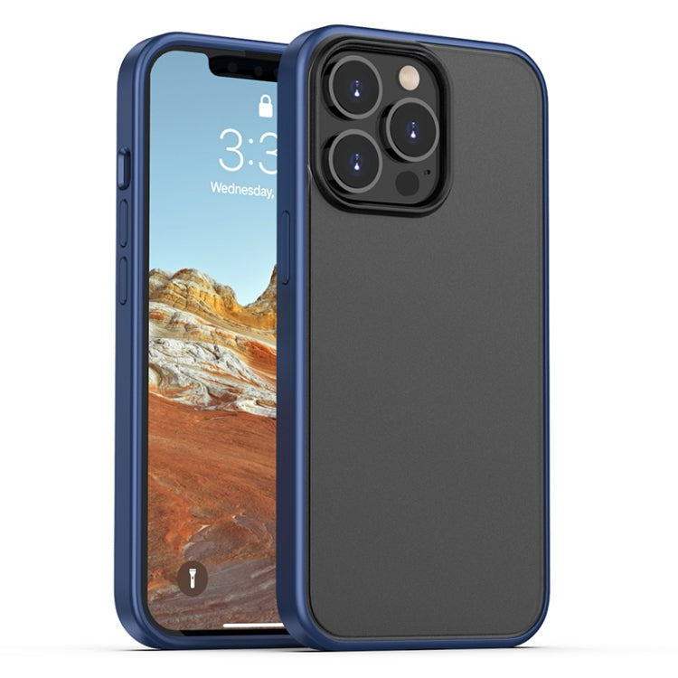 Skin Feel Frosted PC + TPU Shockproof Case with Color Button, For iPhone 13 mini, For iPhone 13, For iPhone 13 Pro, For iPhone 13 Pro Max
