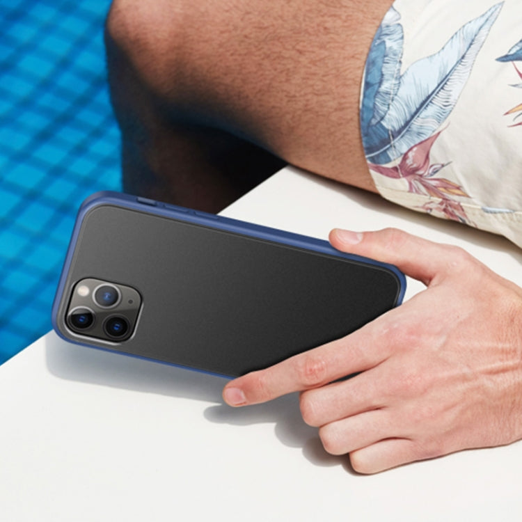 Skin Feel Frosted PC + TPU Shockproof Case with Color Button