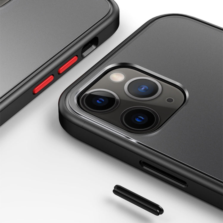 Skin Feel Frosted PC + TPU Shockproof Case with Color Button