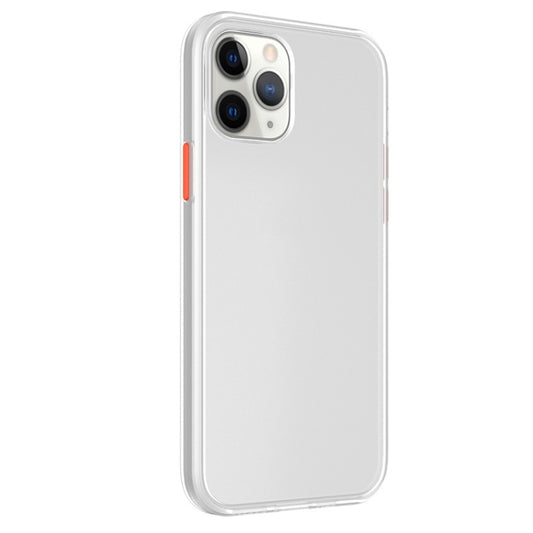 Side view colorful button detail on translucent iPhone 12 mini case