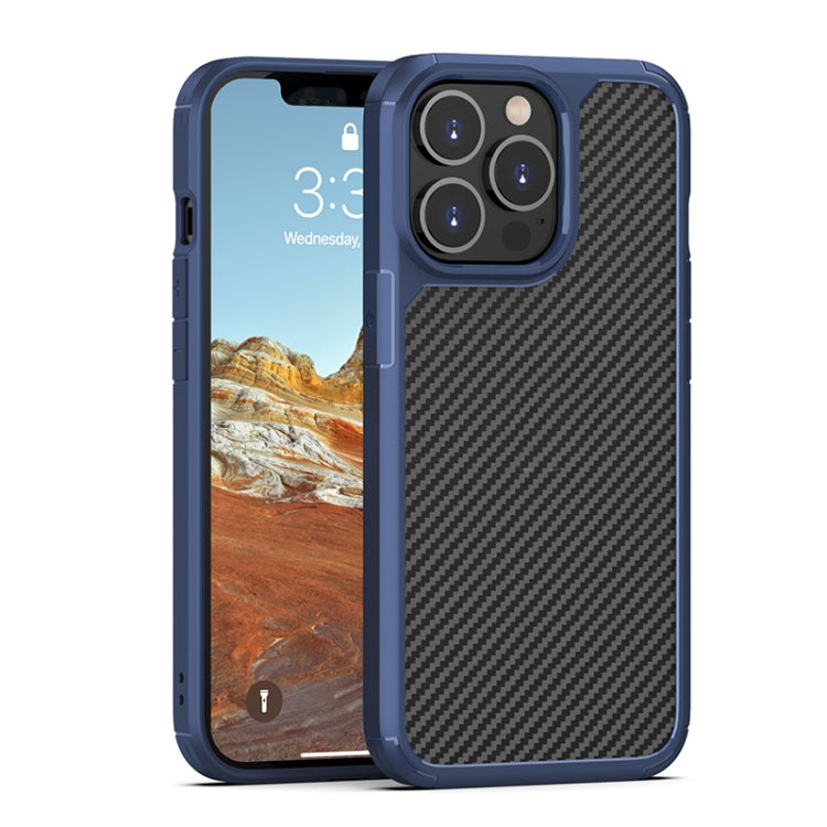 Pioneer Carbon Fiber Texture Shockproof TPU + PC Case, For iPhone 13 mini, For iPhone 13 Pro, For iPhone 13 Pro Max