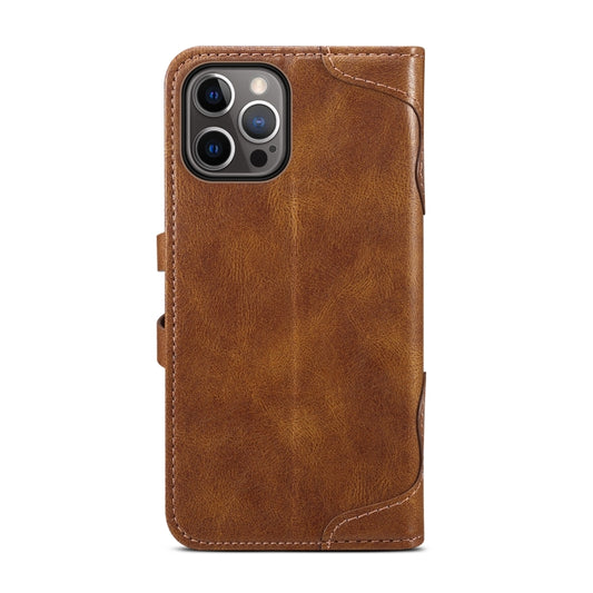 Premium calf leather exterior with embossed texture and metal buckle detail