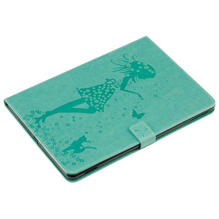 Pressed Printing Woman and Cat Pattern Horizontal Flip Leather Case with Holder & Card Slots & Wallet, For iPad 10.2 / Pro 10.5 / Air  2019, For iPad Mini 2019 & 4 & 3 & 2 & 1, For Galaxy Tab A 8.0 & S Pen (2019)