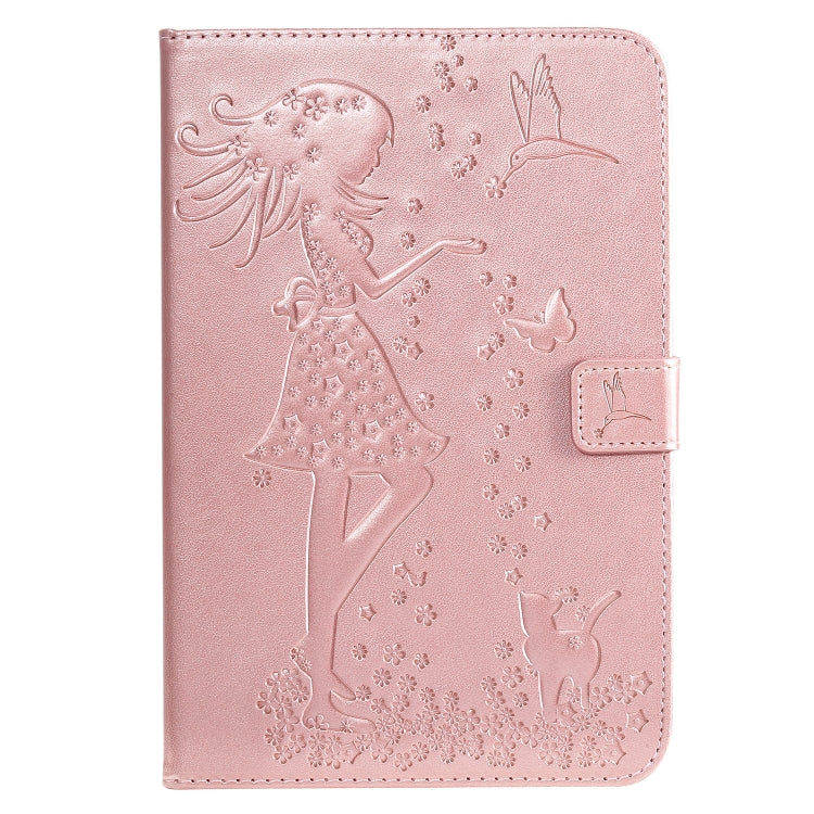 Pressed Printing Woman and Cat Pattern Horizontal Flip Leather Case with Holder & Card Slots & Wallet, For iPad 10.2 / Pro 10.5 / Air  2019, For iPad Mini 2019 & 4 & 3 & 2 & 1, For Galaxy Tab A 8.0 & S Pen (2019)