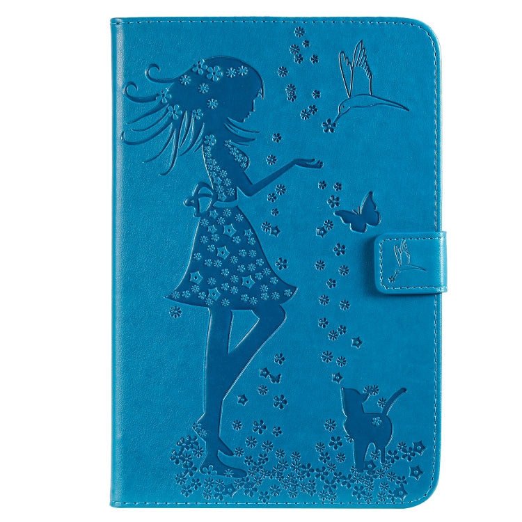 Pressed Printing Woman and Cat Pattern Horizontal Flip Leather Case with Holder & Card Slots & Wallet, For iPad 10.2 / Pro 10.5 / Air  2019, For iPad Mini 2019 & 4 & 3 & 2 & 1, For Galaxy Tab A 8.0 & S Pen (2019)