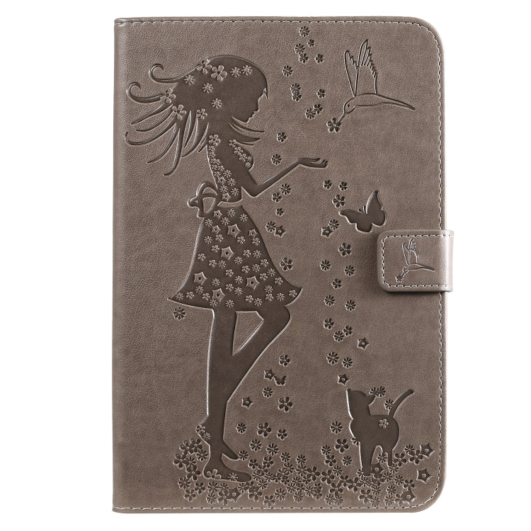 Pressed Printing Woman and Cat Pattern Horizontal Flip Leather Case with Holder & Card Slots & Wallet, For iPad 10.2 / Pro 10.5 / Air  2019, For iPad Mini 2019 & 4 & 3 & 2 & 1, For Galaxy Tab A 8.0 & S Pen (2019)
