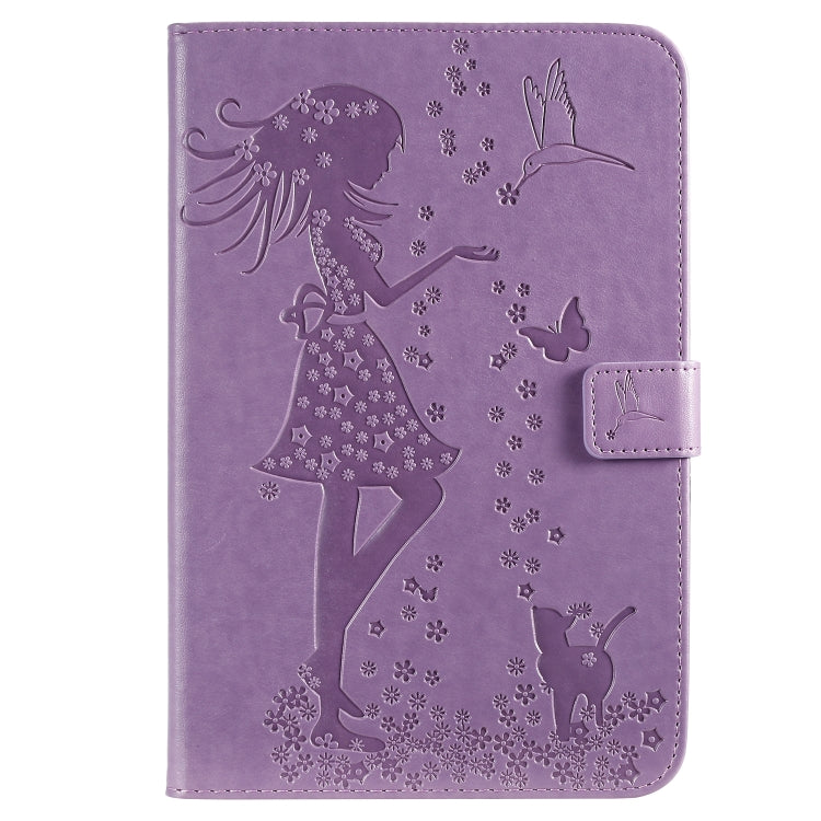 Pressed Printing Woman and Cat Pattern Horizontal Flip Leather Case with Holder & Card Slots & Wallet, For iPad 10.2 / Pro 10.5 / Air  2019, For iPad Mini 2019 & 4 & 3 & 2 & 1, For Galaxy Tab A 8.0 & S Pen (2019)