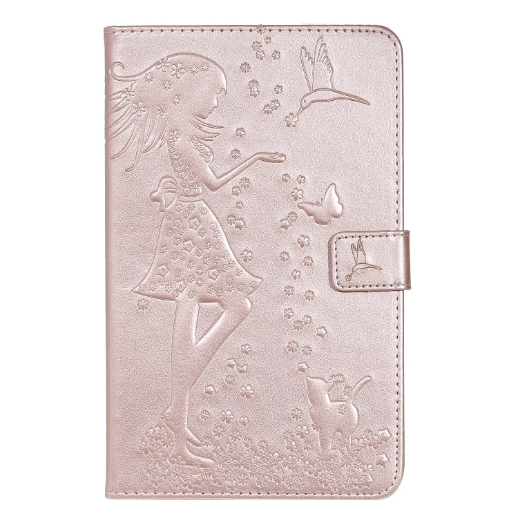 Pressed Printing Woman and Cat Pattern Horizontal Flip Leather Case with Holder & Card Slots & Wallet, For iPad 10.2 / Pro 10.5 / Air  2019, For iPad Mini 2019 & 4 & 3 & 2 & 1, For Galaxy Tab A 8.0 & S Pen (2019)