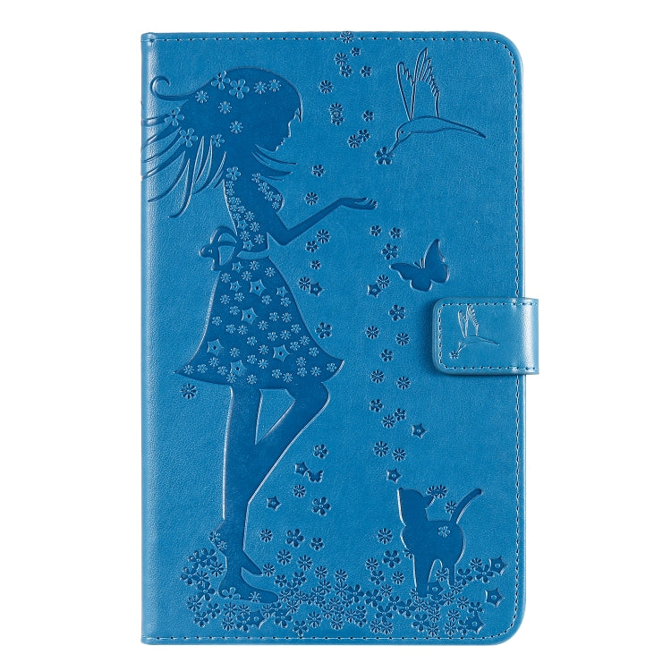 Pressed Printing Woman and Cat Pattern Horizontal Flip Leather Case with Holder & Card Slots & Wallet, For iPad 10.2 / Pro 10.5 / Air  2019, For iPad Mini 2019 & 4 & 3 & 2 & 1, For Galaxy Tab A 8.0 & S Pen (2019)