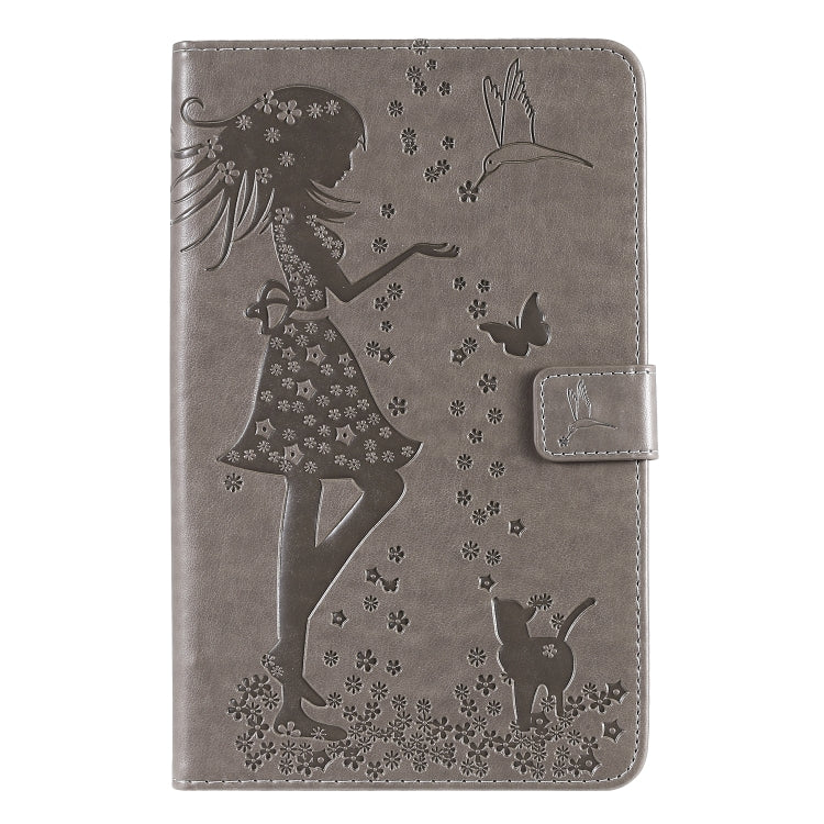 Pressed Printing Woman and Cat Pattern Horizontal Flip Leather Case with Holder & Card Slots & Wallet, For iPad 10.2 / Pro 10.5 / Air  2019, For iPad Mini 2019 & 4 & 3 & 2 & 1, For Galaxy Tab A 8.0 & S Pen (2019)