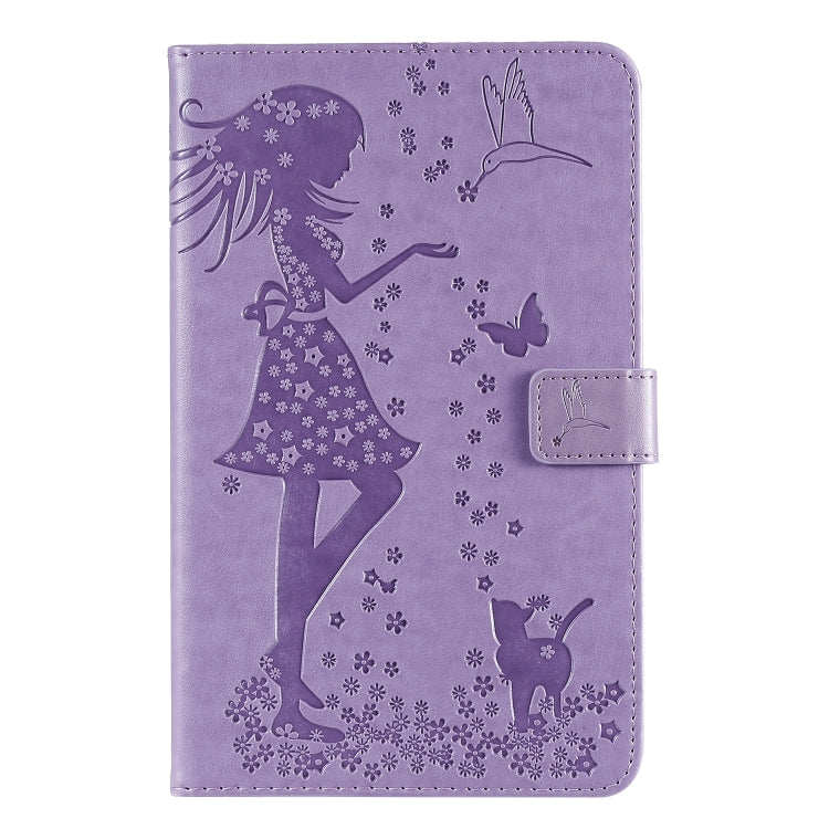 Pressed Printing Woman and Cat Pattern Horizontal Flip Leather Case with Holder & Card Slots & Wallet, For iPad 10.2 / Pro 10.5 / Air  2019, For iPad Mini 2019 & 4 & 3 & 2 & 1, For Galaxy Tab A 8.0 & S Pen (2019)