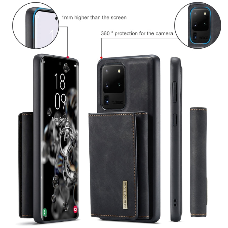 DG.MING M1 Series 3-Fold Multi Card Wallet  Back Cover Shockproof Case with Holder Function