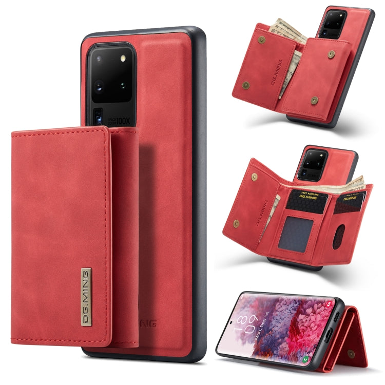 DG.MING M1 Series 3-Fold Multi Card Wallet  Back Cover Shockproof Case with Holder Function