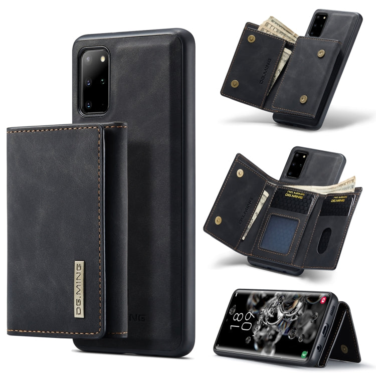 DG.MING M1 Series 3-Fold Multi Card Wallet  Back Cover Shockproof Case with Holder Function
