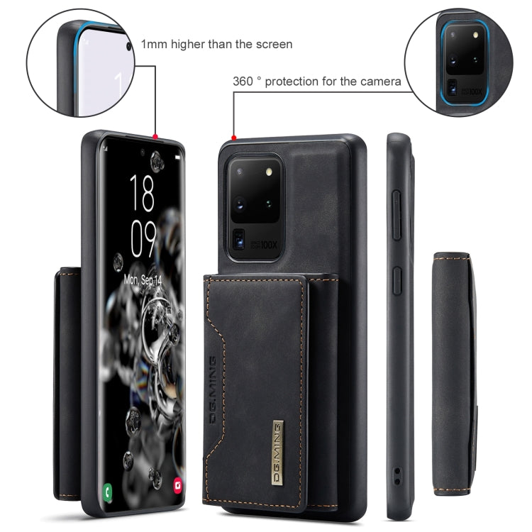 DG.MING M2 Series 3-Fold Multi Card Bag Back Cover Shockproof Case with Wallet & Holder Function