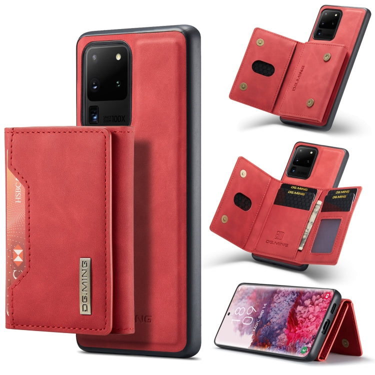 DG.MING M2 Series 3-Fold Multi Card Bag Back Cover Shockproof Case with Wallet & Holder Function