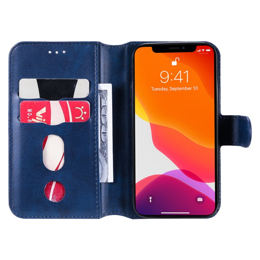 Calf texture leather exterior with reinforced corners and edge protection detail