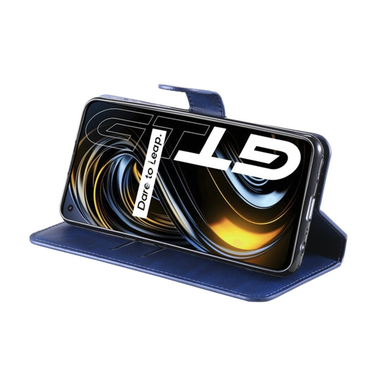 Premium calf texture PU TPU material Realme GT 5G protective case close-up finish