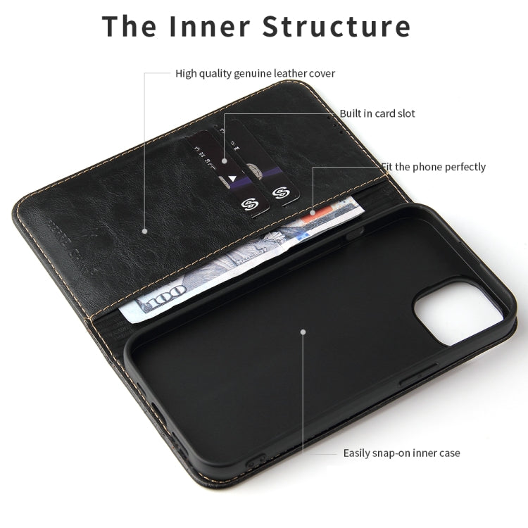 Fierre Shann Retro Tree Bark Texture PU Magnetic Horizontal Flip Leather Case with Holder & Card Slots & Wallet