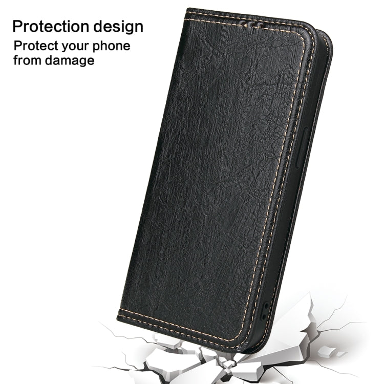 Fierre Shann Retro Tree Bark Texture PU Magnetic Horizontal Flip Leather Case with Holder & Card Slots & Wallet