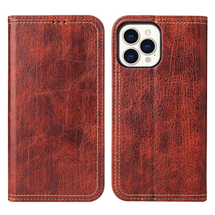Fierre Shann Retro Tree Bark Texture PU Magnetic Horizontal Flip Leather Case with Holder & Card Slots & Wallet