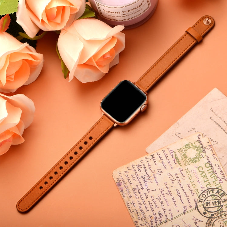 14mm Couple Style Leather Replacement Strap Watchband For Apple Watch Series, 7 41mm / 6 & SE & 5 & 4 40mm / 3 & 2 & 1 38mm, 7 45mm / 6 & SE & 5 & 4 44mm / 3 & 2 & 1 42mm