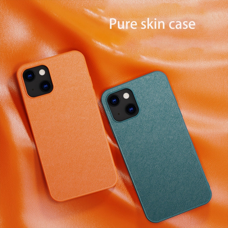 Pure Skin Leather Back Cover Shockproof Case, For iPhone 13 mini, For iPhone 13 Pro, For iPhone 13 Pro Max, For iPhone 13