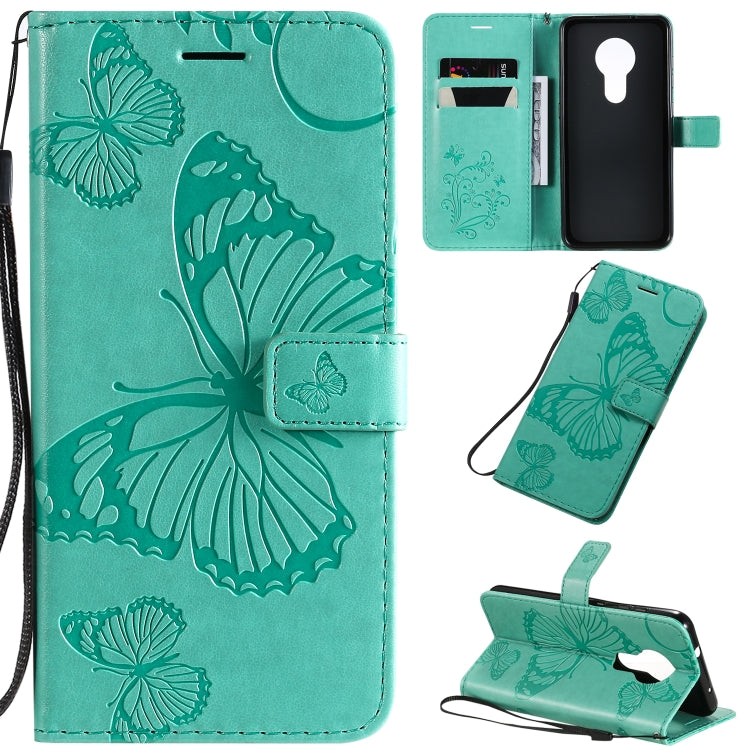 Pressed Printing Butterfly Pattern Horizontal Flip PU Leather Case with Holder & Card Slots & Wallet & Lanyard, For LG G8X, For Nokia 7.2, For Xiaomi Redmi 8A