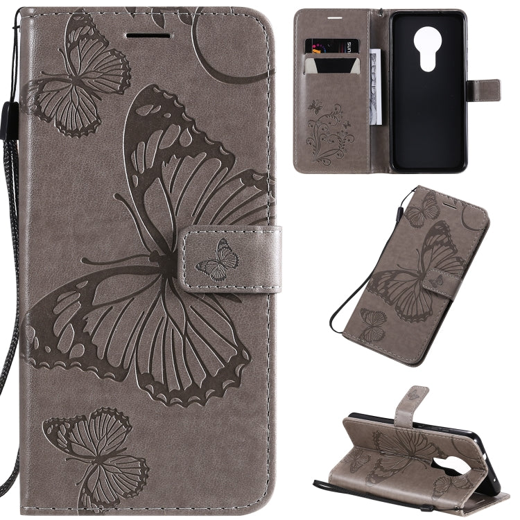 Pressed Printing Butterfly Pattern Horizontal Flip PU Leather Case with Holder & Card Slots & Wallet & Lanyard, For LG G8X, For Nokia 7.2, For Xiaomi Redmi 8A