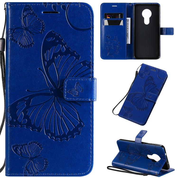 Pressed Printing Butterfly Pattern Horizontal Flip PU Leather Case with Holder & Card Slots & Wallet & Lanyard, For LG G8X, For Nokia 7.2, For Xiaomi Redmi 8A