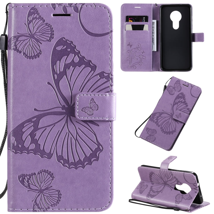 Pressed Printing Butterfly Pattern Horizontal Flip PU Leather Case with Holder & Card Slots & Wallet & Lanyard, For LG G8X, For Nokia 7.2, For Xiaomi Redmi 8A