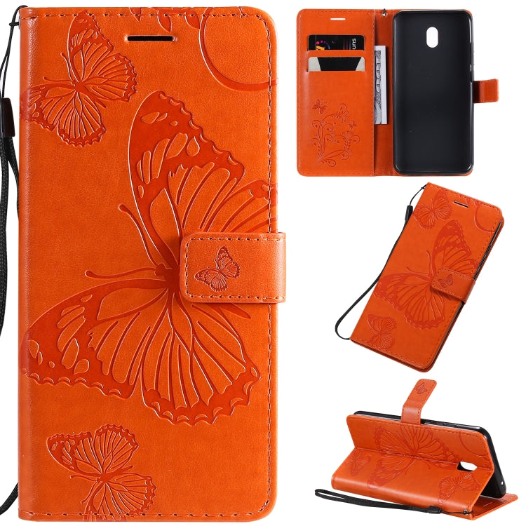 Pressed Printing Butterfly Pattern Horizontal Flip PU Leather Case with Holder & Card Slots & Wallet & Lanyard, For LG G8X, For Nokia 7.2, For Xiaomi Redmi 8A
