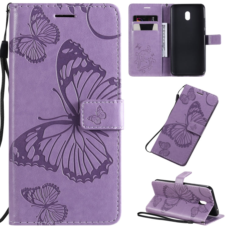 Pressed Printing Butterfly Pattern Horizontal Flip PU Leather Case with Holder & Card Slots & Wallet & Lanyard, For LG G8X, For Nokia 7.2, For Xiaomi Redmi 8A