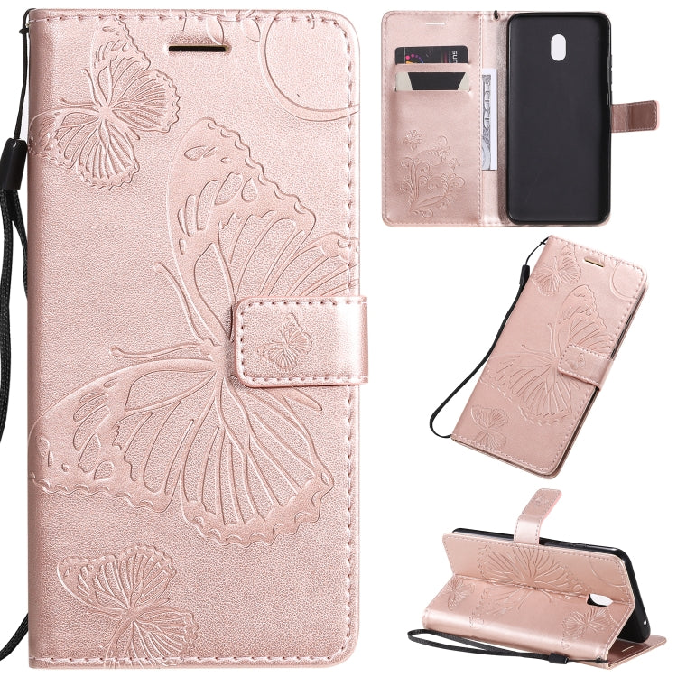 Pressed Printing Butterfly Pattern Horizontal Flip PU Leather Case with Holder & Card Slots & Wallet & Lanyard, For LG G8X, For Nokia 7.2, For Xiaomi Redmi 8A