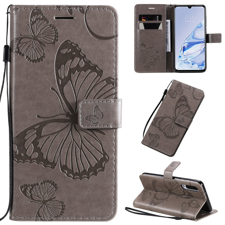 Pressed Printing Butterfly Pattern Horizontal Flip PU Leather Case with Holder & Card Slots & Wallet & Lanyard, For Xiaomi Mi 9 Pro