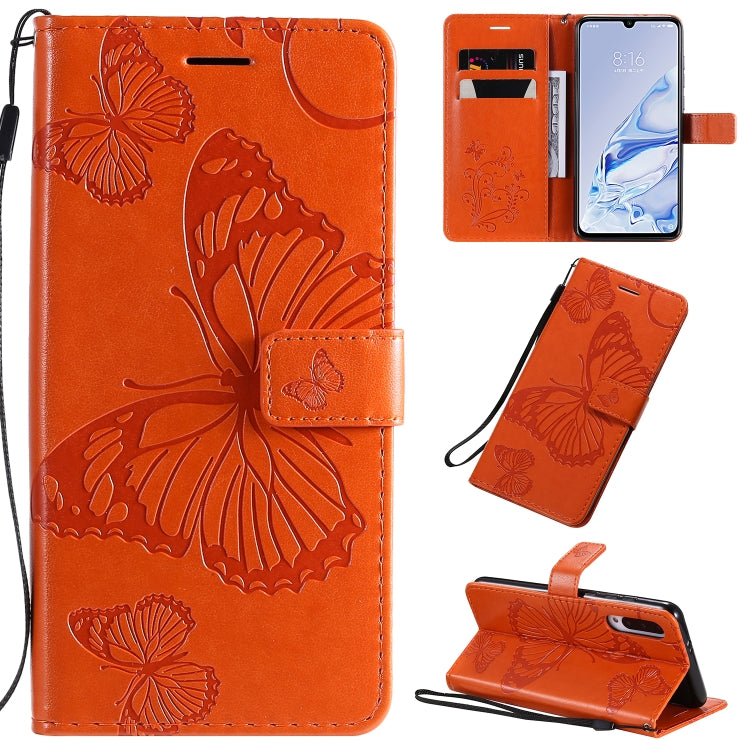 Pressed Printing Butterfly Pattern Horizontal Flip PU Leather Case with Holder & Card Slots & Wallet & Lanyard, For Xiaomi Mi 9 Pro