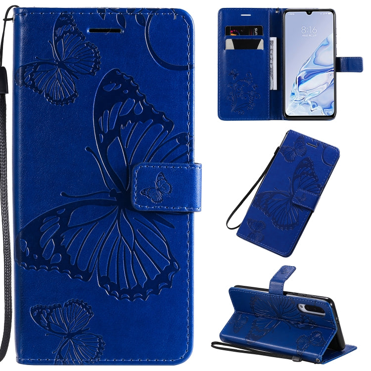 Pressed Printing Butterfly Pattern Horizontal Flip PU Leather Case with Holder & Card Slots & Wallet & Lanyard, For Xiaomi Mi 9 Pro
