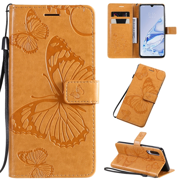 Pressed Printing Butterfly Pattern Horizontal Flip PU Leather Case with Holder & Card Slots & Wallet & Lanyard, For Xiaomi Mi 9 Pro