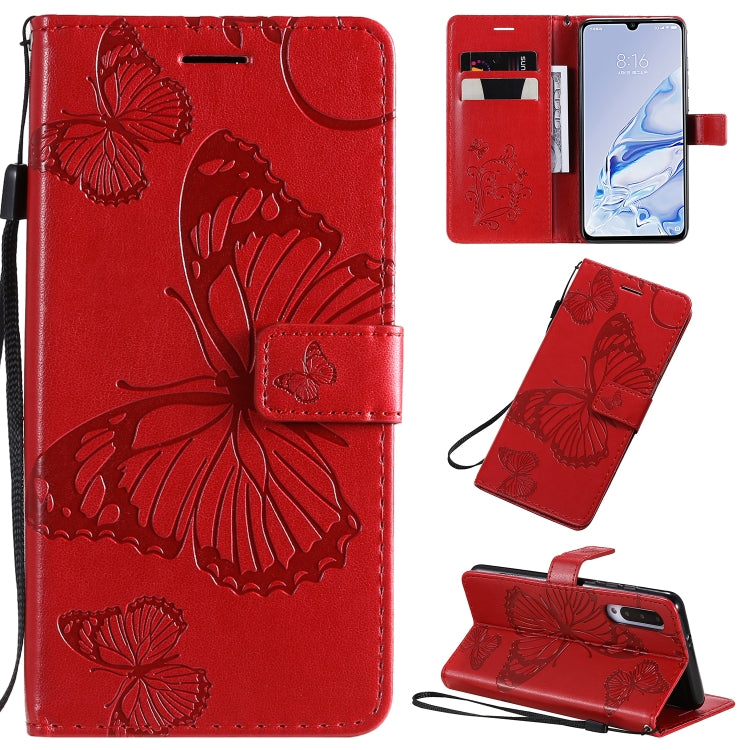 Pressed Printing Butterfly Pattern Horizontal Flip PU Leather Case with Holder & Card Slots & Wallet & Lanyard, For Xiaomi Mi 9 Pro
