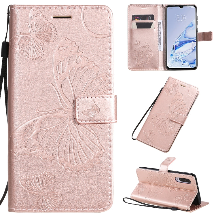 Pressed Printing Butterfly Pattern Horizontal Flip PU Leather Case with Holder & Card Slots & Wallet & Lanyard, For Xiaomi Mi 9 Pro
