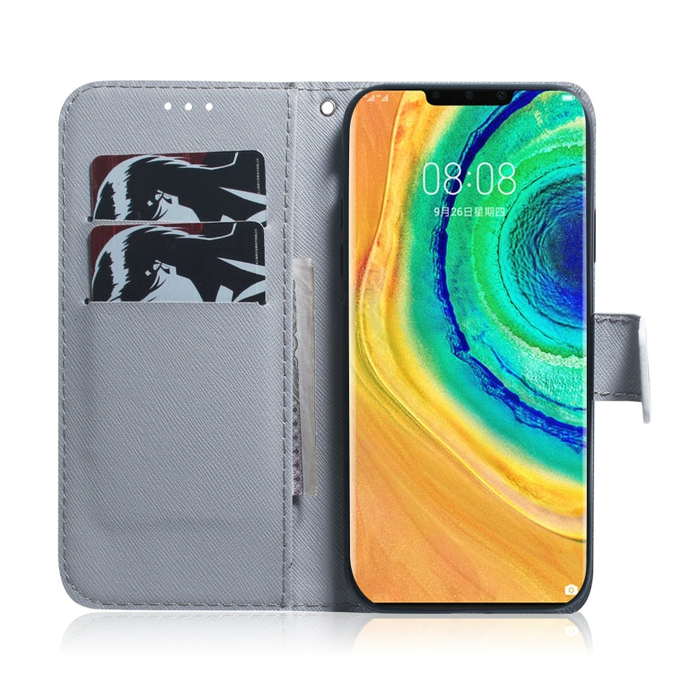 Coloured Drawing Pattern Horizontal Flip PU Leather Case with Holder & Card Slots & Wallet, For Huawei Mate 30 Pro, For Huawei Mate 30 Pro / 5G, For Huawei Mate 30 / 5G