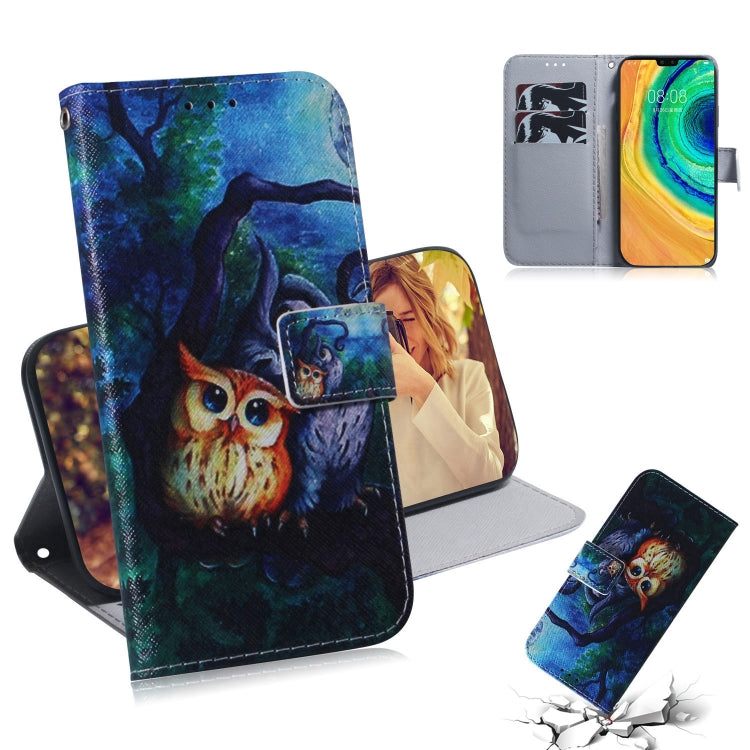 Coloured Drawing Pattern Horizontal Flip PU Leather Case with Holder & Card Slots & Wallet, For Huawei Mate 30 Pro, For Huawei Mate 30 Pro / 5G, For Huawei Mate 30 / 5G