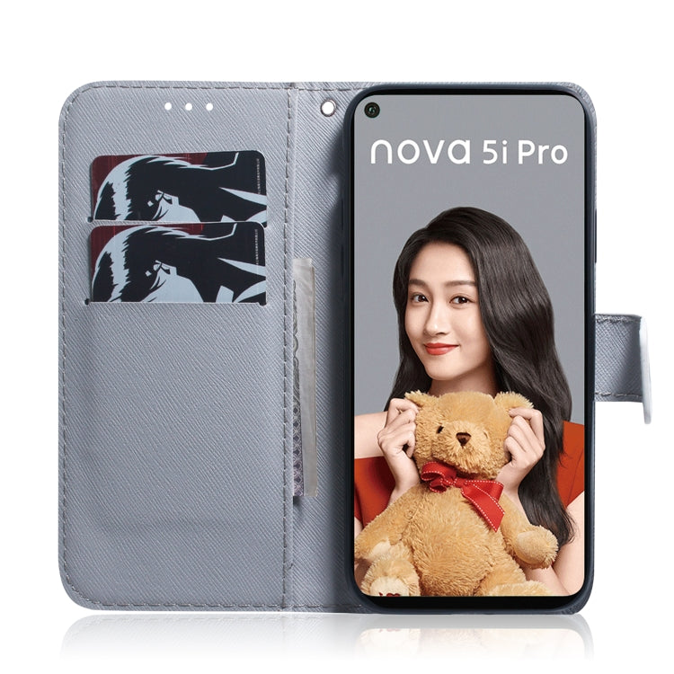 Coloured Drawing Pattern Horizontal Flip PU Leather Case with Holder & Card Slots & Wallet, For Huawei Nova 5i Pro/Mate 30 Lite, For Nokia 7.2