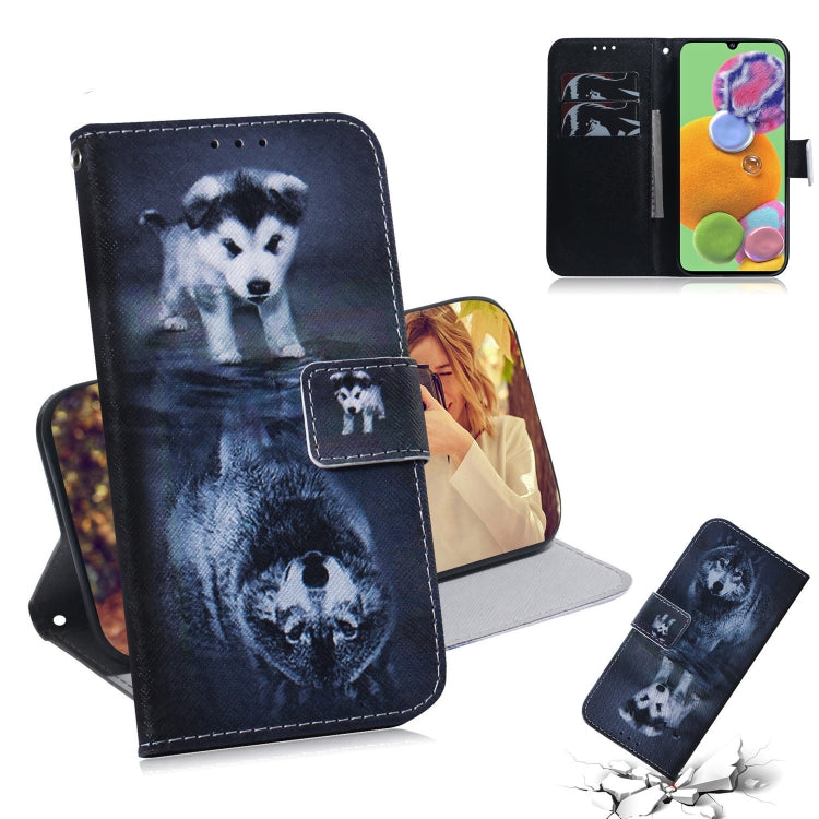 Coloured Drawing Pattern Horizontal Flip PU Leather Case with Holder & Card Slots & Wallet, For Galaxy A20S, For Galaxy A90 5G