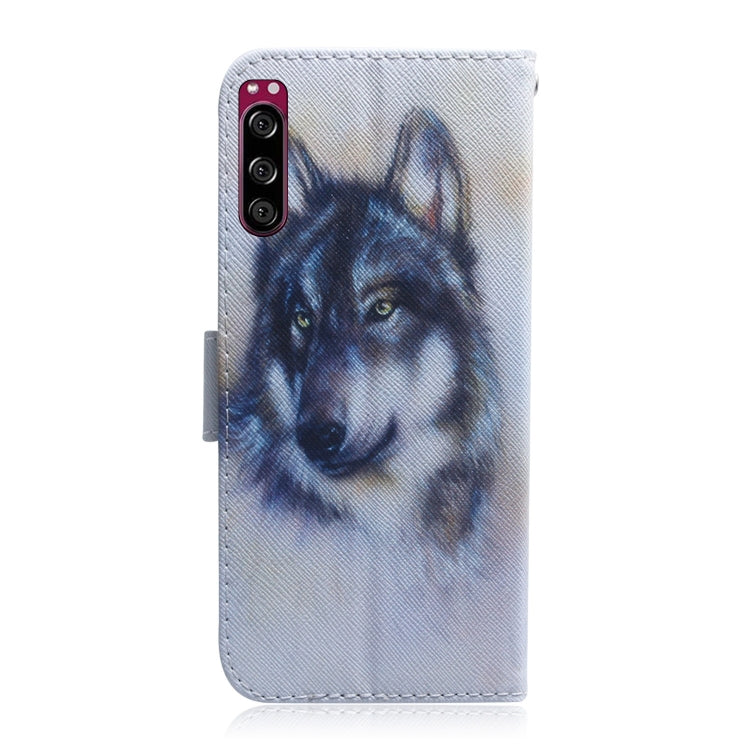 Coloured Drawing Pattern Horizontal Flip PU Leather Case with Holder & Card Slots & Wallet, For Sony Xperia 5, For Sony Xperia 20