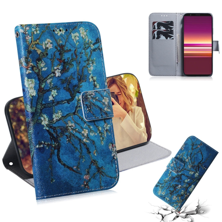 Coloured Drawing Pattern Horizontal Flip PU Leather Case with Holder & Card Slots & Wallet, For Sony Xperia 5, For Sony Xperia 20