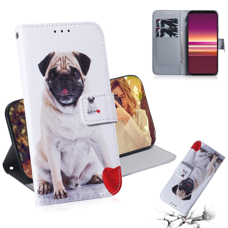 Coloured Drawing Pattern Horizontal Flip PU Leather Case with Holder & Card Slots & Wallet, For Sony Xperia 5, For Sony Xperia 20
